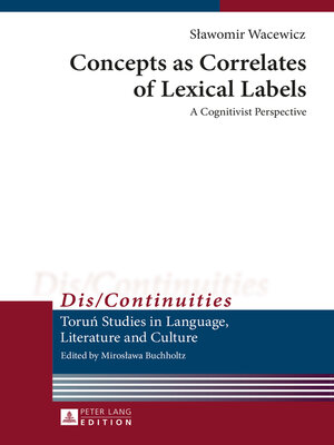 cover image of Concepts as Correlates of Lexical Labels